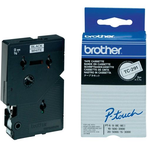 BROTHER Fita laminada branco/preto 9mm , Brother , BROTC291 , 4977766050708